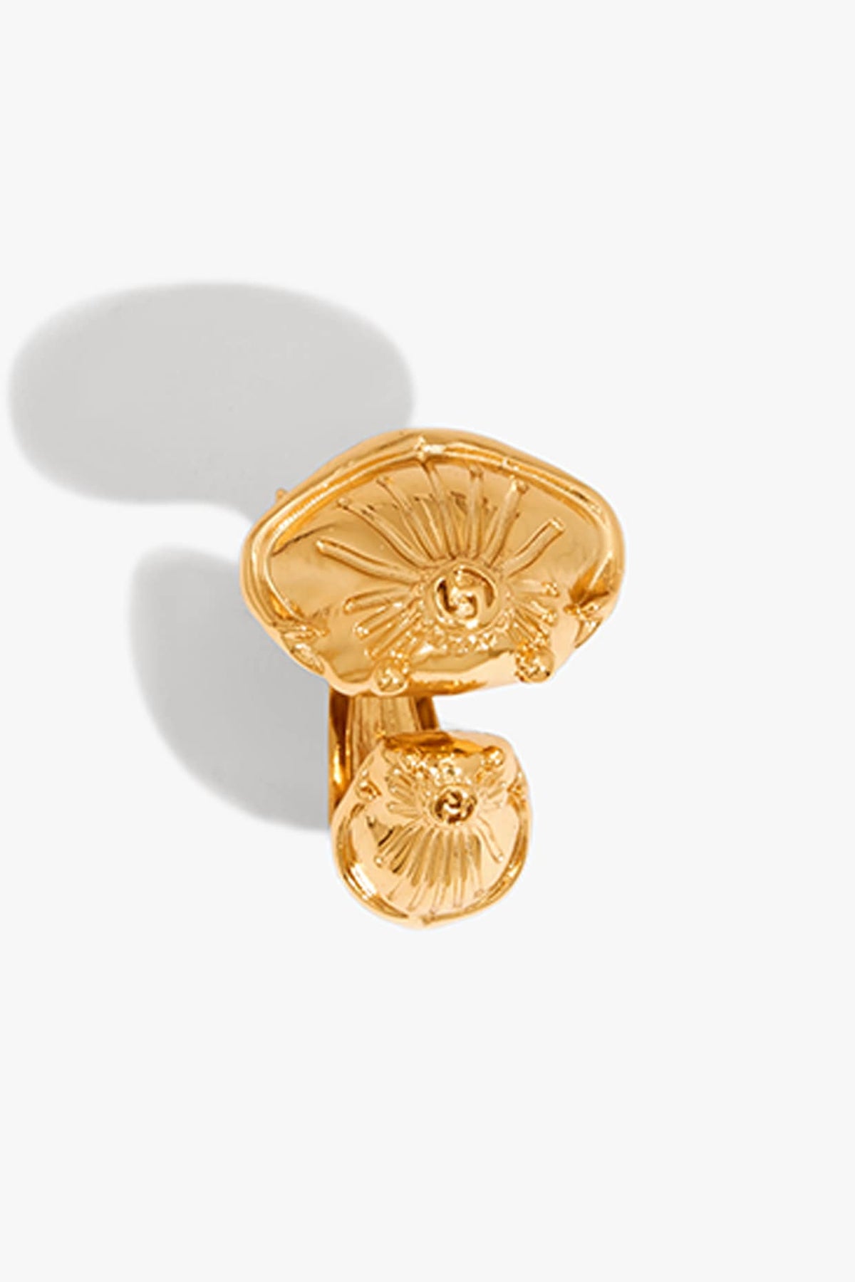 Gold Plated Adjustable Bug Head Ring