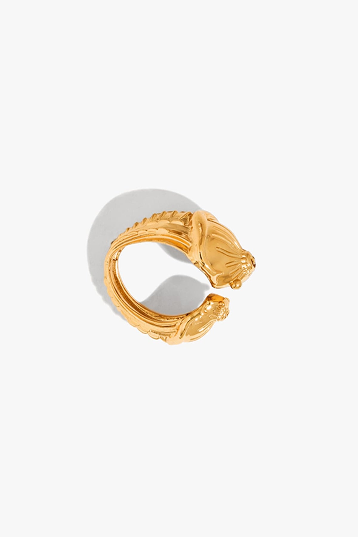 Gold Plated Adjustable Bug Head Ring