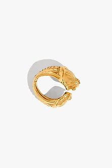 Gold Plated Adjustable Bug Head Ring