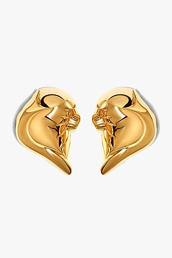 Gold Plated Bug Head Stud Earrings