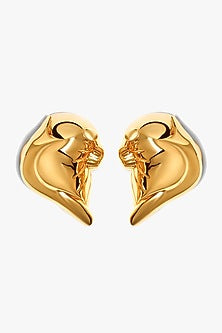 Gold Plated Bug Head Stud Earrings