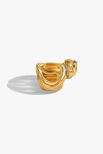 Two Tone Finish Bug Head Statement Ring