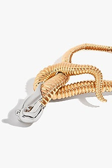 Two Tone Finish Brass Choker Necklace