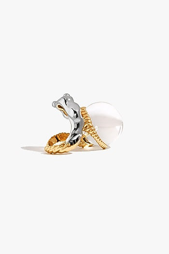 Two Tone Finish Sphere Ring