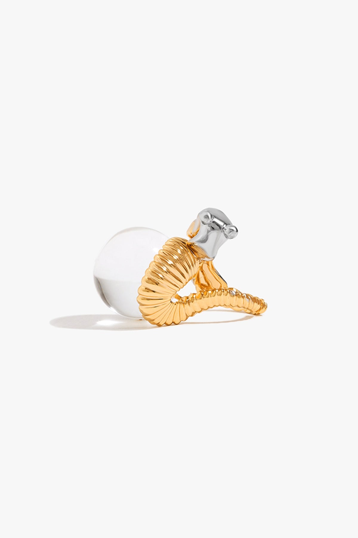 Two Tone Finish Sphere Ring