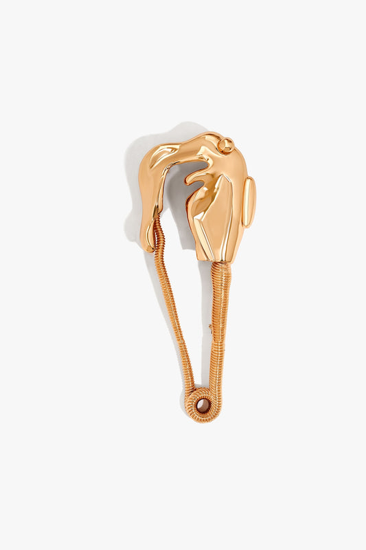 Gold Plated Brass Lapel Brooch