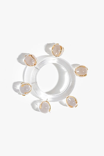 Two Tone Finish Resin Droplet Bangle