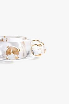 Two Tone Finish Resin Droplet Bangle