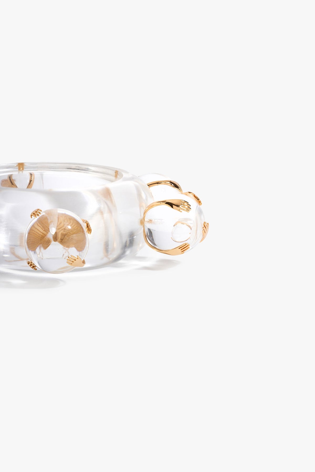 Two Tone Finish Resin Droplet Bangle
