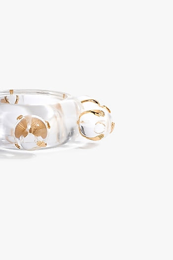 Two Tone Finish Resin Droplet Bangle