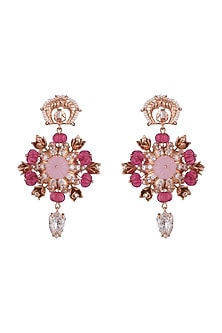 Matte Rose Gold Plated Crafted Earrings