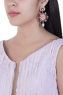 Matte Rose Gold Plated Crafted Earrings