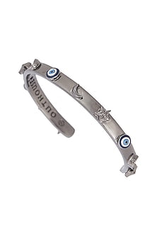 Gunmetal Finish Charm Bangle