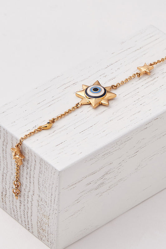 Gold Plated Charm Chain Bracelet