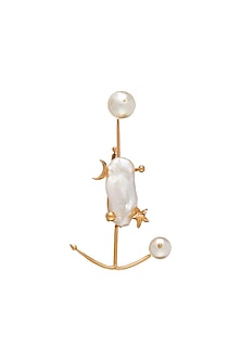 Gold Plated Baroque Pearl Ring