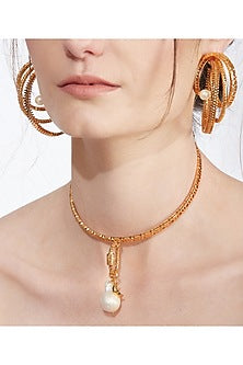 Gold Plated Twisted Hoop Earrings