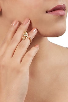 Gold Plated Handcrafted Midi Ring