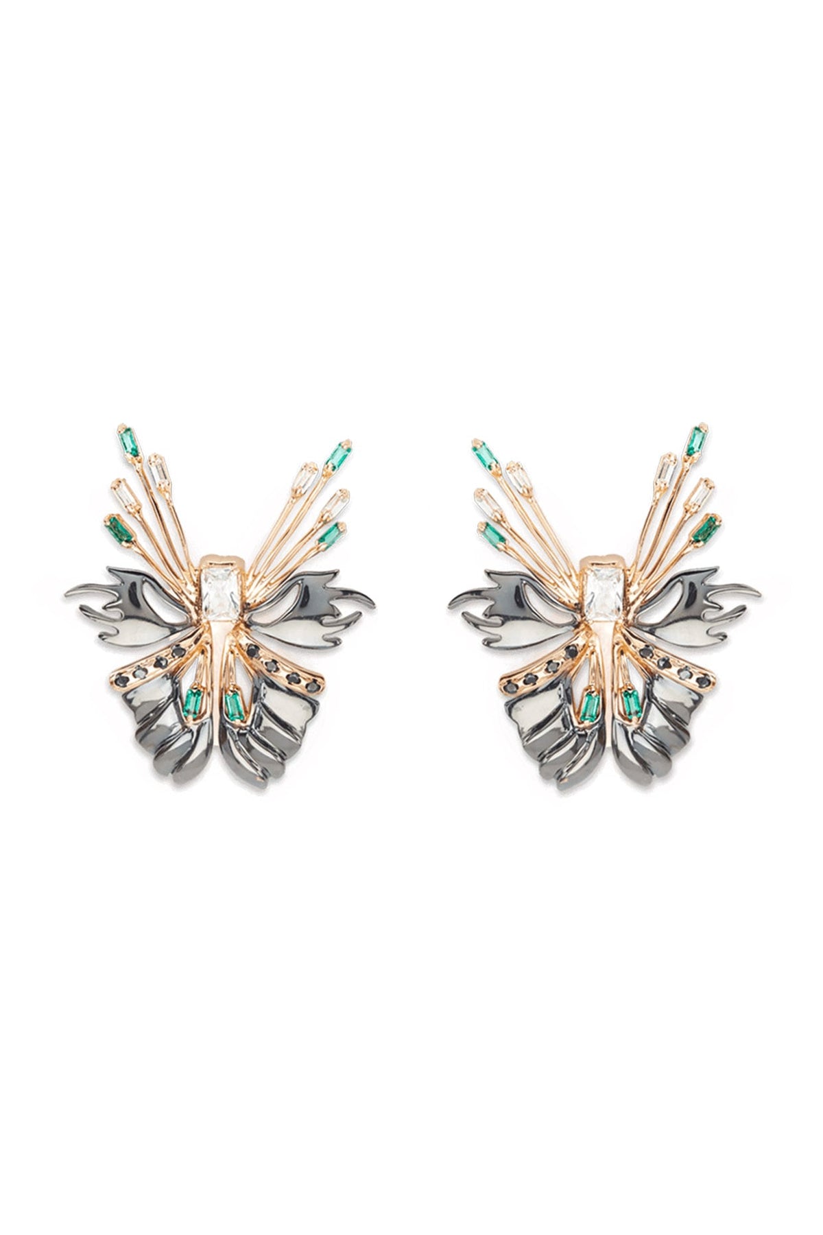 Gold Finish Brass Stud Earrings