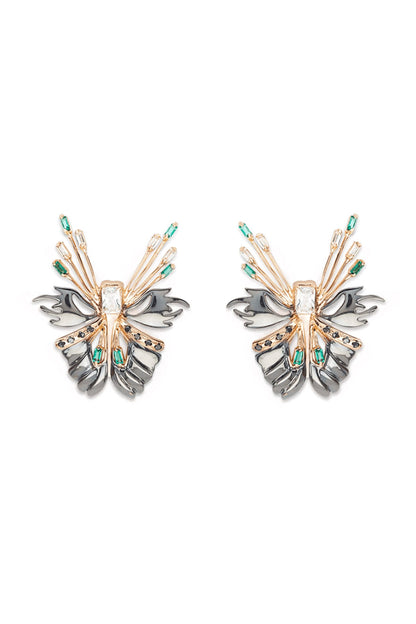 Gold Finish Brass Stud Earrings