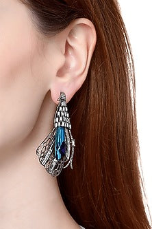 Gunmetal Finish Swarovski Crystals Handcrafted Stud Earings