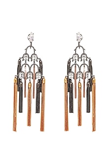 Gunmetal Finish Handcrafted Stud Earings