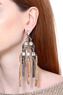 Gunmetal Finish Handcrafted Stud Earings