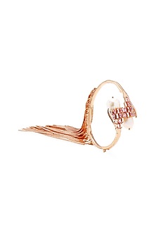 Rose Gold Plated Crystal & Pearl Handcrafted Bangle