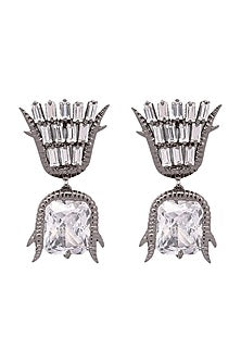 Gunmetal Finish Stud Earings