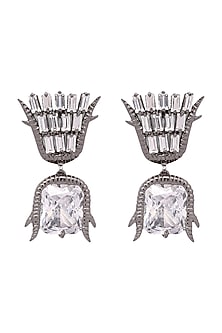 Gunmetal Finish Stud Earings