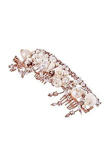 Rose Gold Plated Pearl & Sea Shell Crown