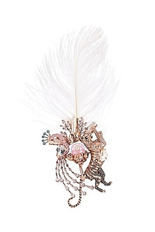 Rose Gold Plated Pearl & Swarovski Crystal Brooch