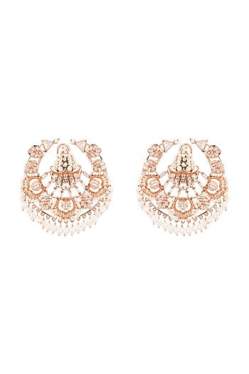 Rose Gold Plated Pearl Handcrafted Stud Earrings
