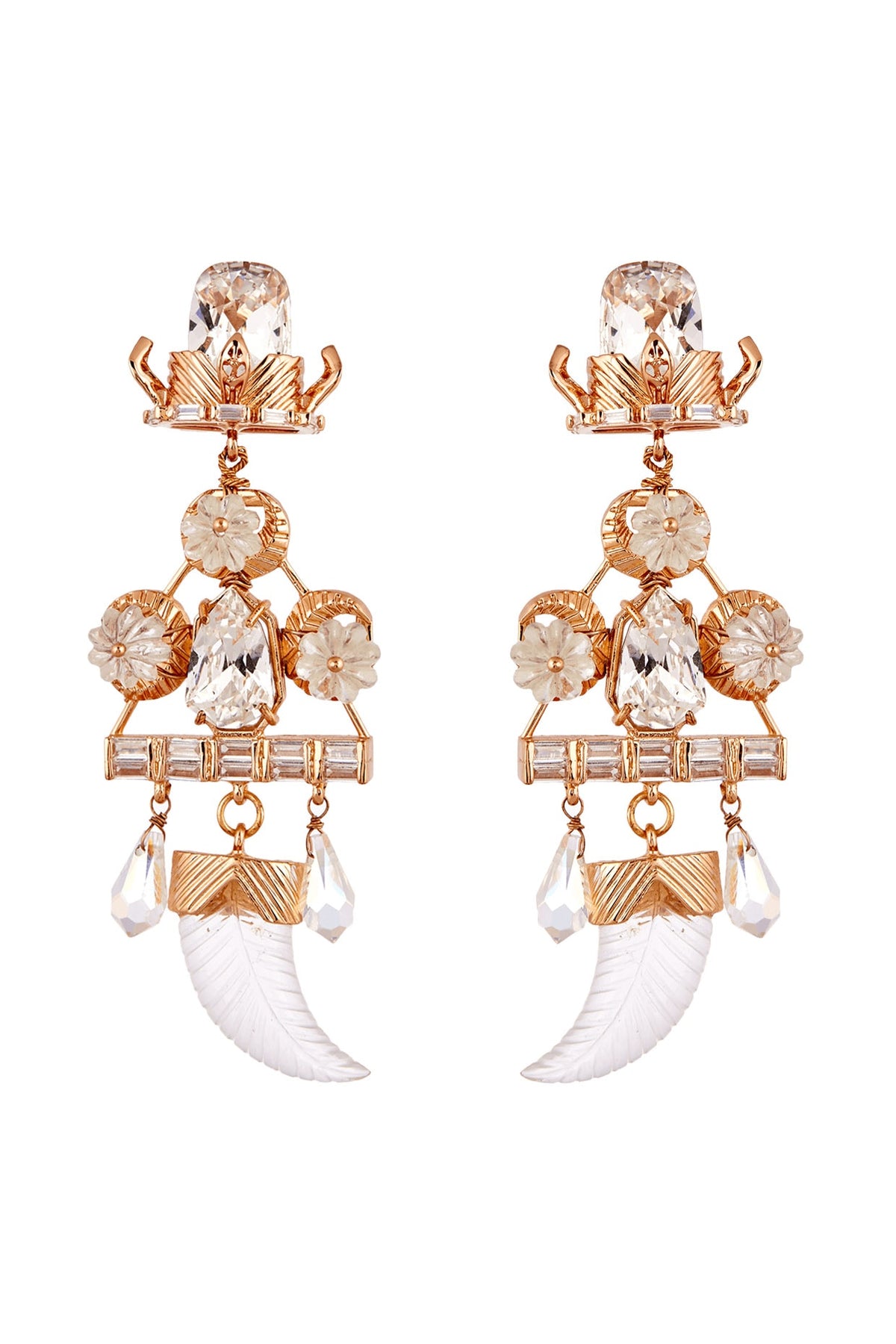 Rose Gold Plated Swarovski Crystal Earrings