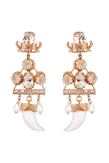 Rose Gold Plated Swarovski Crystal Earrings