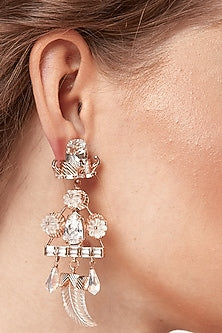 Rose Gold Plated Swarovski Crystal Earrings