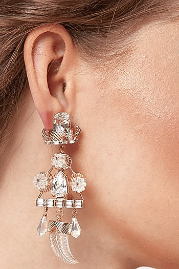 Rose Gold Plated Swarovski Crystal Earrings