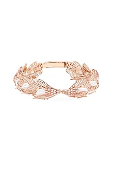 Rose Gold Plated Handcrafted Pearl Choker Necklace