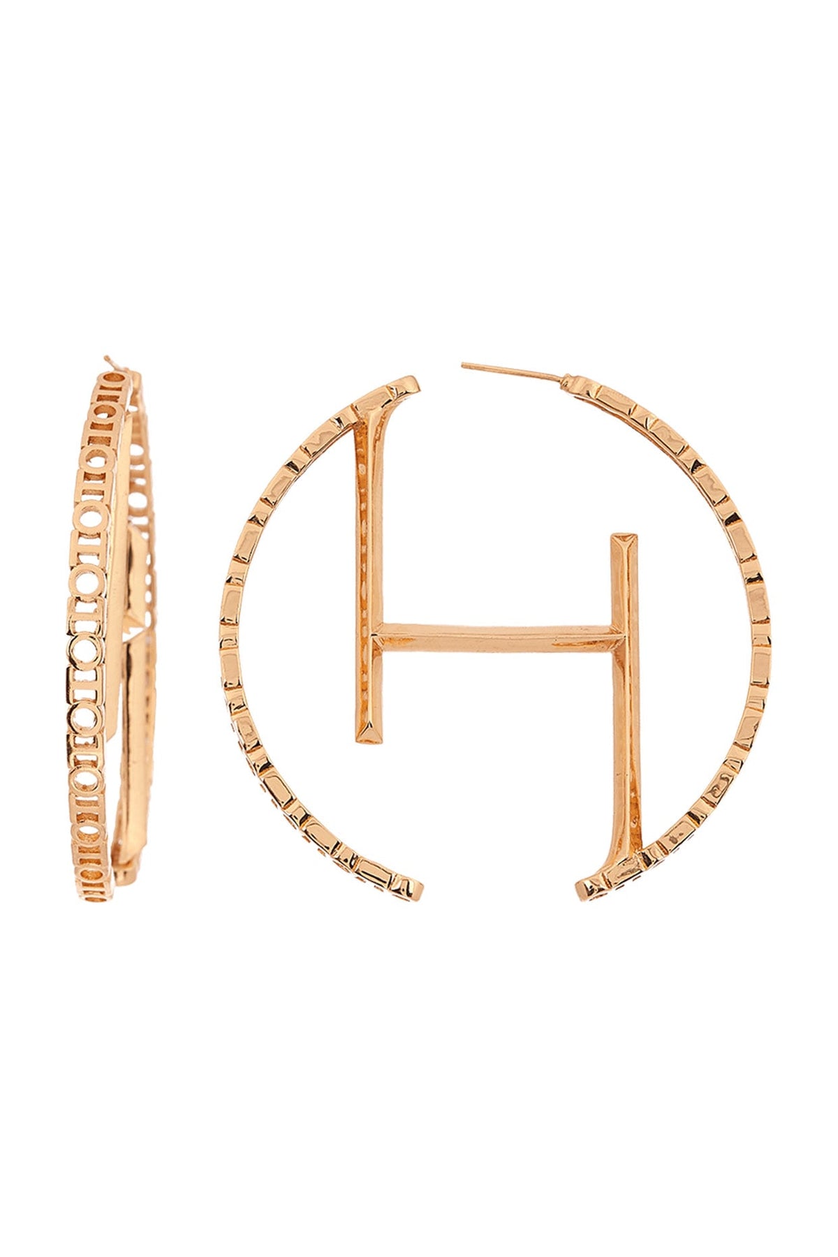 Gold Plated Handcrafted Hoop Earrings