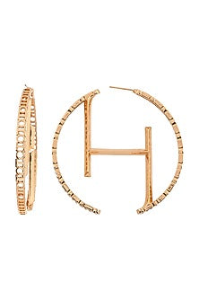 Gold Plated Handcrafted Hoop Earrings