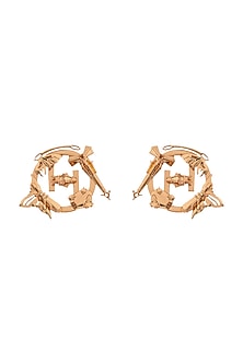 Gold Plated Handcrafted Mini Stud Earrings