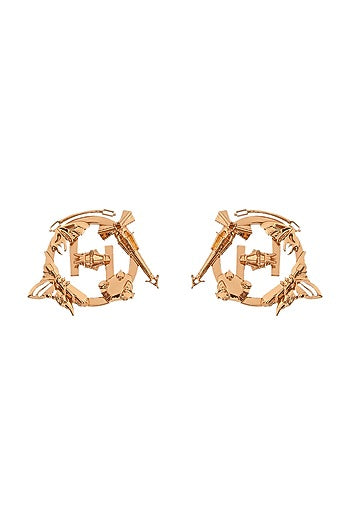Gold Plated Handcrafted Mini Stud Earrings