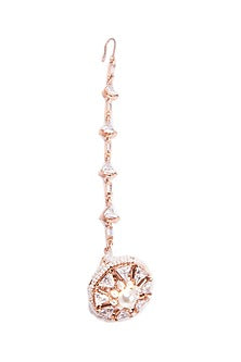 Rose Gold Plated Borla Legacy Maang Tikka