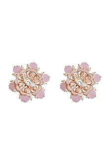 Rose Gold Plated Crystal Stud Earrings