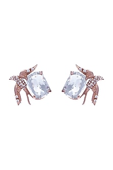 Rose Gold Plated Crystal Mini Stud Earrings