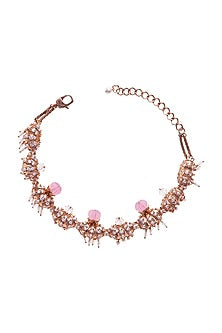 Rose Gold Plated Swarovski Pearl Necklace