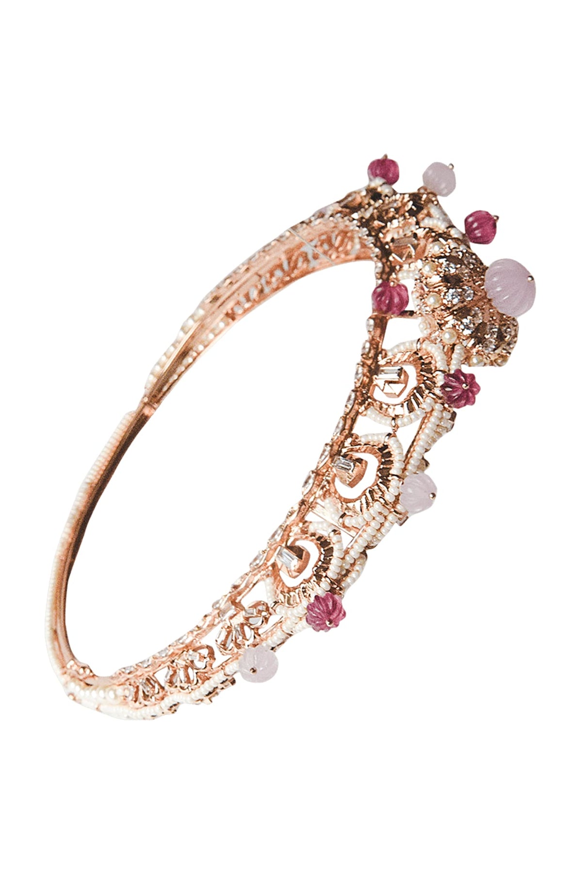 Rose Gold Plated Choker Necklace With Swarovski Pearls