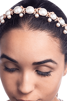 Rose Gold Plated Pearl & Swarovski Crystal Headband