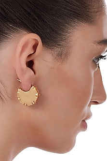 Gold Plated OH Monogram Stud Earrings