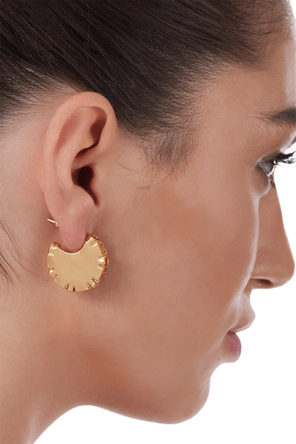 Gold Plated OH Monogram Stud Earrings