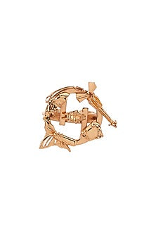 Gold Plated Handcrafted Motifs Ring